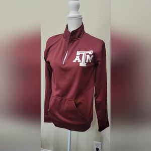TEXAS A&M 3/4 zip long sleeve